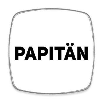 Papitän Funny Pun Captain Papa Anchor - Square fridge magnet - white - Front
