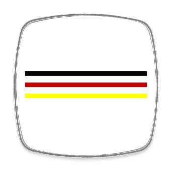Deutschland Linie Fahne - Viereckiger Kühlschrankmagnet - Weiß - Vorne
