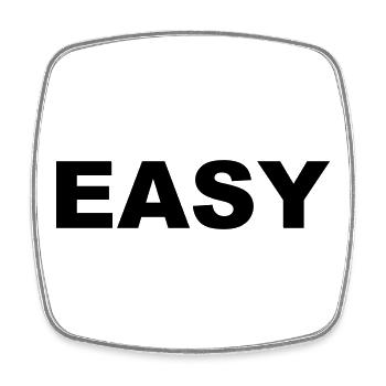 EASY - Viereckiger Kühlschrankmagnet - Weiß - Vorne