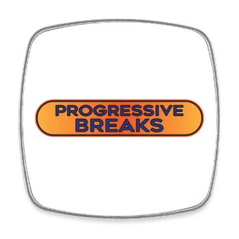 Progressive Breaks Breakbeat - Viereckiger Kühlschrankmagnet - Weiß - Vorne