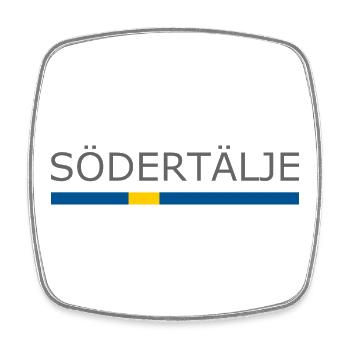 Sweden Flag - Södertälje - Sverige - Schweden - Square fridge magnet - white - Front