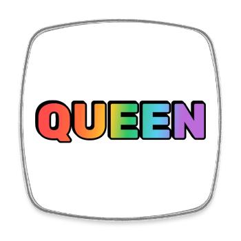 QUEEN RAINBOW  - Square fridge magnet - white - Front