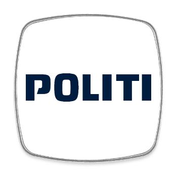 police - Square fridge magnet - white - Front