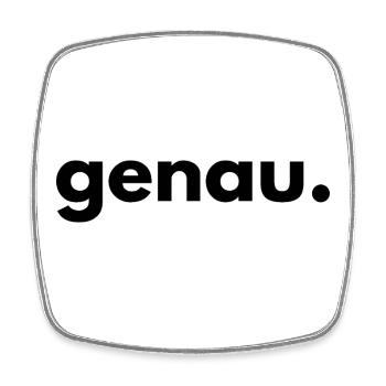 Genau – Funny Saying Statement - Viereckiger Kühlschrankmagnet - Weiß - Vorne