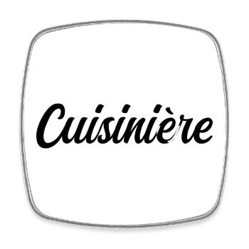 Cook Chef Cuisine Gastronomy Professional - Square fridge magnet - white - Front