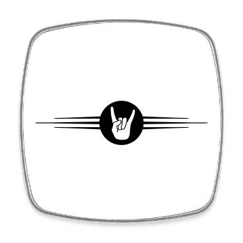 Party Hand Icon Line - Square fridge magnet - white - Front