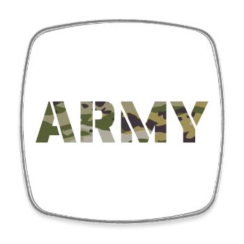 ARMY US BDU Tarnung - Viereckiger Kühlschrankmagnet - Weiß - Vorne