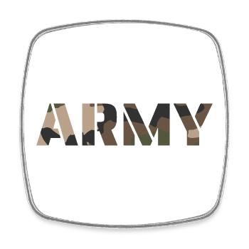 ARMY Camouflage pattern france - Square fridge magnet - white - Front