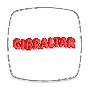 Geschenk für Gibraltar - Viereckiger Kühlschrankmagnet - Weiß - Vorne