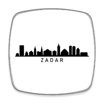 Zadar skyline - Square fridge magnet - white - Front