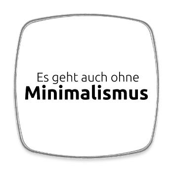 Omit minimalism - Square fridge magnet - white - Front
