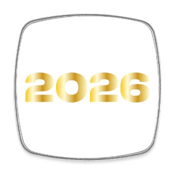 Cadeau Vintage 2026 - Magnet carré - blanc - Devant