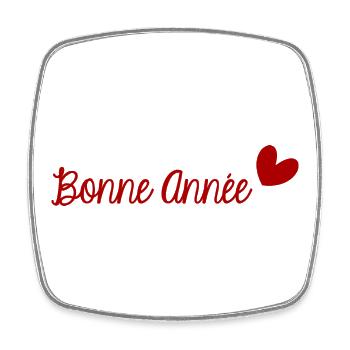 HAPPY NEW YEAR. NEW YEAR'S EVE. NEW YEAR - Square fridge magnet - white - Front