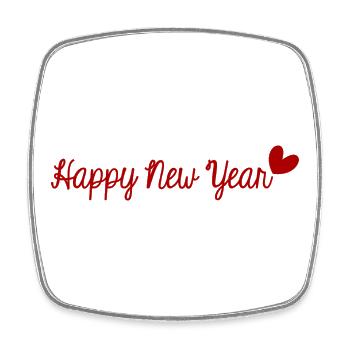 HAPPY NEW YEAR. NEW YEAR'S EVE. NEW YEAR - Square fridge magnet - white - Front