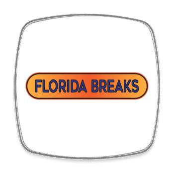 Florida Breaks - Beats et breaks hip-hop funky - Magnet carré - blanc - Devant