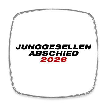 Bachelor Party 2026 Bachelor Party - Square fridge magnet - white - Front