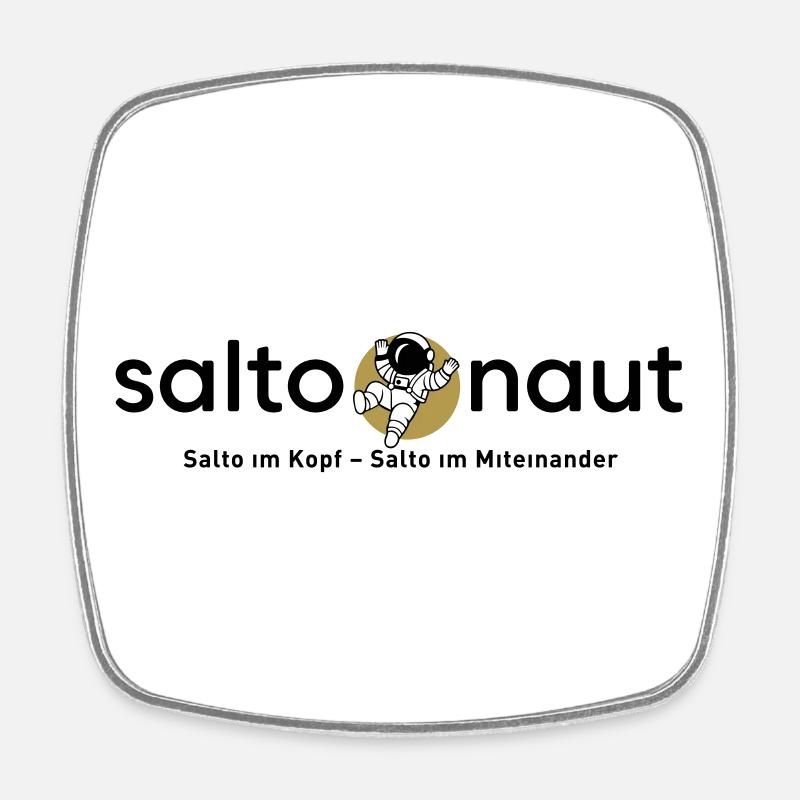 Saltonaut - Square fridge magnet - white