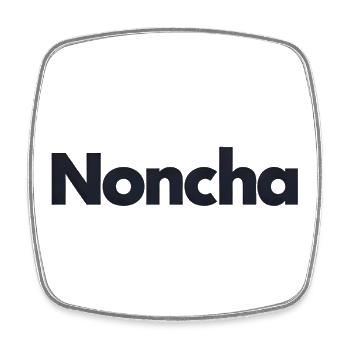 Noncha - Magnet carré - blanc - Devant