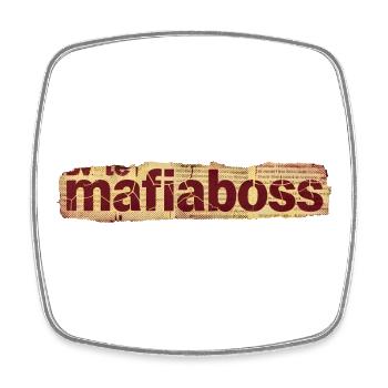 Chef de la mafia - Magnet carré - blanc - Devant