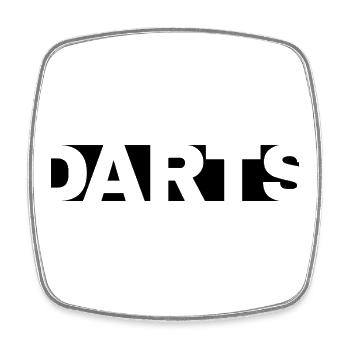 Dart,DARTS - Viereckiger Kühlschrankmagnet - Weiß - Vorne