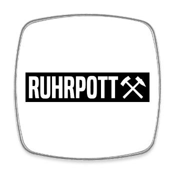 Ruhrpott - Ruhr Pott - Zeche - Zollverein - NRW - Viereckiger Kühlschrankmagnet - Weiß - Vorne