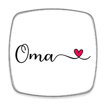 Oma - Viereckiger Kühlschrankmagnet - Weiß - Vorne
