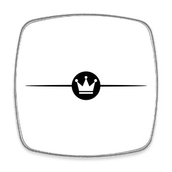 Crown Line - Square fridge magnet - white - Front