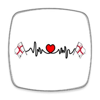City of London Heartbeat - Square fridge magnet - white - Front