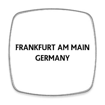 Frankfurt – Germany Text Design - Square fridge magnet - white - Front