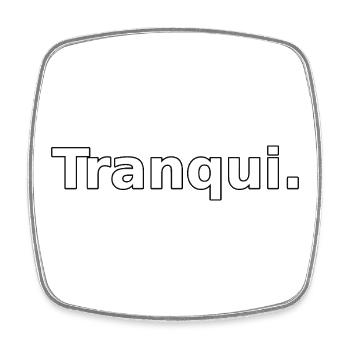 02_Tranqui - Square fridge magnet - white - Front