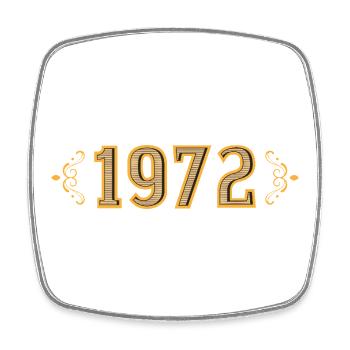Legende seit 1972 retro 1972 - Viereckiger Kühlschrankmagnet - Weiß - Vorne