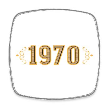 Legend since 1970 retro 1970's - Square fridge magnet - white - Front