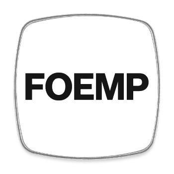 Foemp, West Flemish dialect T-shirts - Square fridge magnet - white - Front