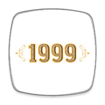 Legende seit 1999 Retro 1999 - Viereckiger Kühlschrankmagnet - Weiß - Vorne