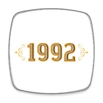 Legend since 1992 retro 1992 - Square fridge magnet - white - Front