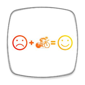 Motif nouveau vélo de route pour vélo de route - Magnet carré - blanc - Devant