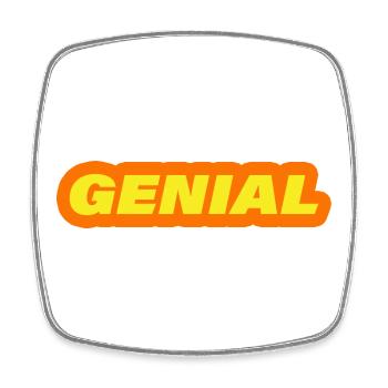 ingenious - Square fridge magnet - white - Front