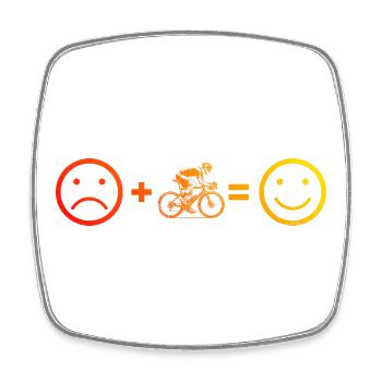 Roadbike artwork for your outfit - Square fridge magnet - white - Front