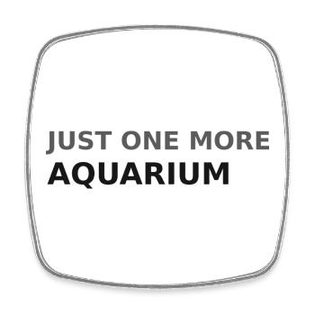Nur noch ein Aquarium - Viereckiger Kühlschrankmagnet - Weiß - Vorne
