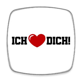 I love you heart - Square fridge magnet - white - Front