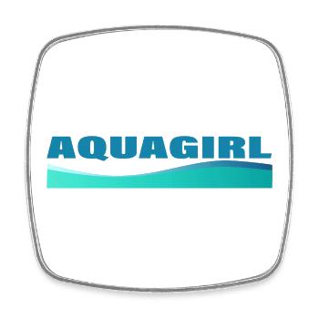 AQUAGIRL - Square fridge magnet - white - Front