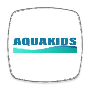 AQUAKIDS - Viereckiger Kühlschrankmagnet - Weiß - Vorne