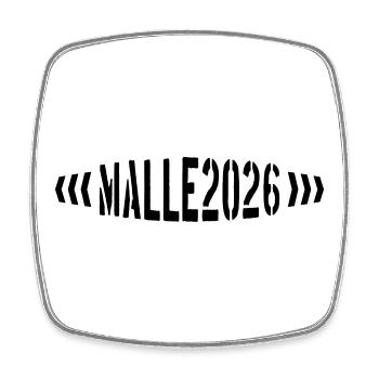 Malle 2026 - Square fridge magnet - white - Front