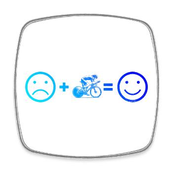 Roadbike Fans aufgepasst schlichtes Statement - Viereckiger Kühlschrankmagnet - Weiß - Vorne