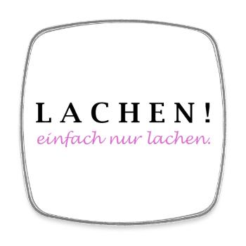 lachen! einfach nur lachen. - Viereckiger Kühlschrankmagnet - Weiß - Vorne
