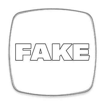 Fake - Square fridge magnet - white - Front
