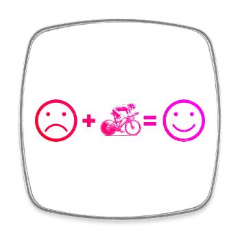 Motif vélo de route qui fonctionne immédiatement - Magnet carré - blanc - Devant