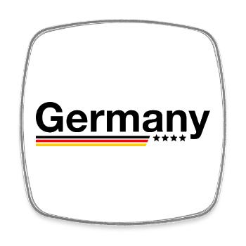 Germany - Viereckiger Kühlschrankmagnet - Weiß - Vorne