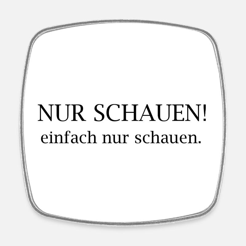 Regarde juste ! Déclaration typographique - Magnet carré - blanc