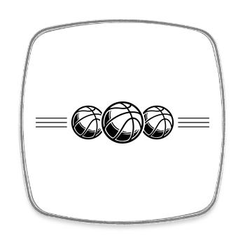 Basketball Symbol Team - Viereckiger Kühlschrankmagnet - Weiß - Vorne